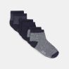 Boy's blue textured trainer socks (set of 3)