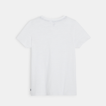 T-shirt tunisien uni blanc garçon