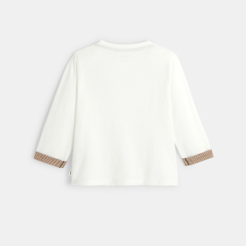 T-shirt éléphant blanc bébé garçon