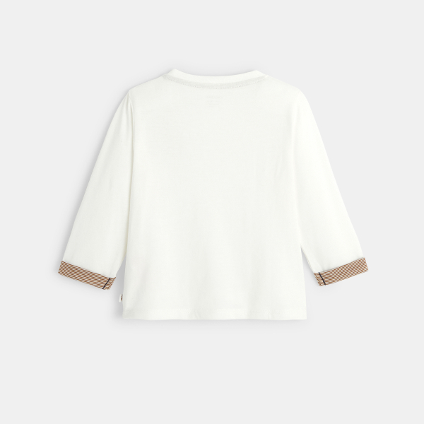 T-shirt éléphant blanc bébé garçon