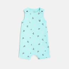 Short palm tree print playsuit