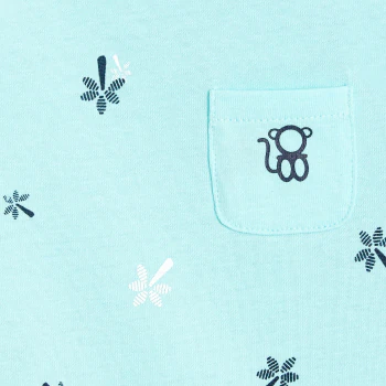 Short palm tree print playsuit