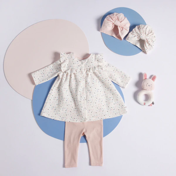 Peluche hochet lapin rose naissance