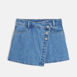 Denim mini culotte