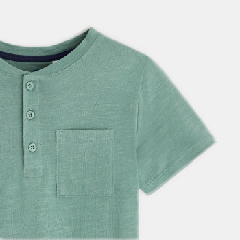 T-shirt tunisien uni vert garçon