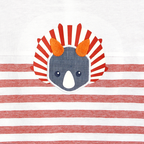 Dinosaur striped playsuit