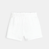 Short en jersey uni blanc fille