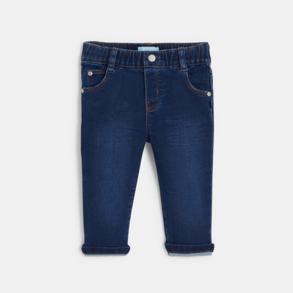 Jean confort ultra stretch enfilable bleu bébé garçon