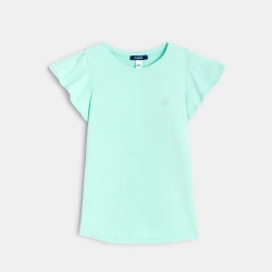 Ruffled short-sleeved T-shirt