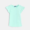 Ruffled short-sleeved T-shirt