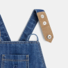 Salopette courte denim bleue bébé garçon