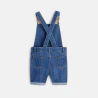 Short denim overalls
