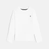 T-shirt manches longues uni blanc garçon