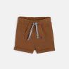 Short molleton marron bébé garçon