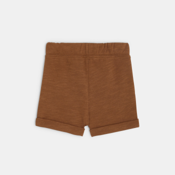Short molleton marron bébé garçon