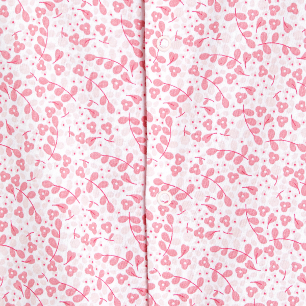 Combi courte fleurie rose bébé fille