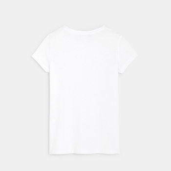 T-shirt manches courtes uni blanc fille