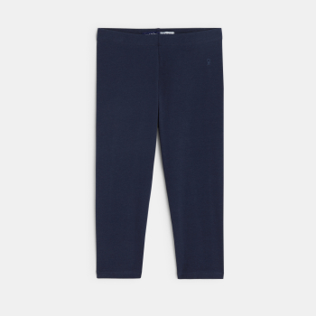 Legging court en jersey bleu fille