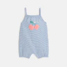 Striped playsuit with suspenders