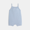 Striped playsuit with suspenders