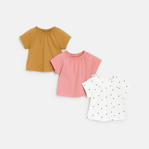 Elasticated collar T-shirt