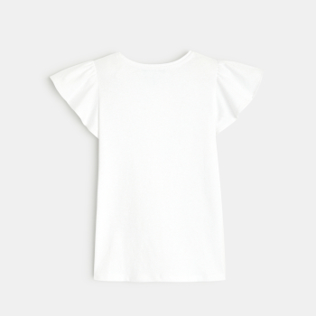 Ruffled short-sleeved T-shirt