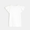 Ruffled short-sleeved T-shirt