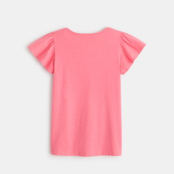 Ruffled short-sleeved T-shirt