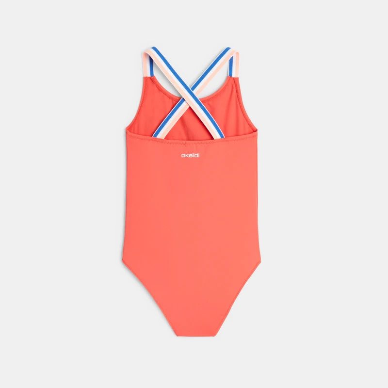 Maillot de bain 1 pièce imprimé bleu fille Okaïdi & Obaïbi