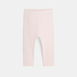 Legging uni rose bébé fille