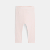 Legging uni rose bébé fille