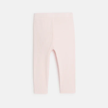 Plain-colored knit leggings