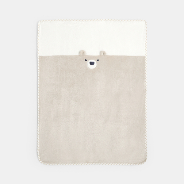 Couverture polaire ours blanc bébé mixte