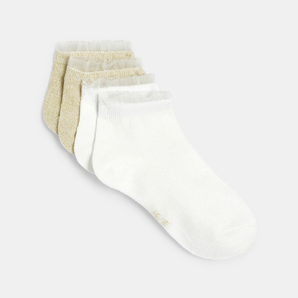 Girl's stylish short socks (set of 2)