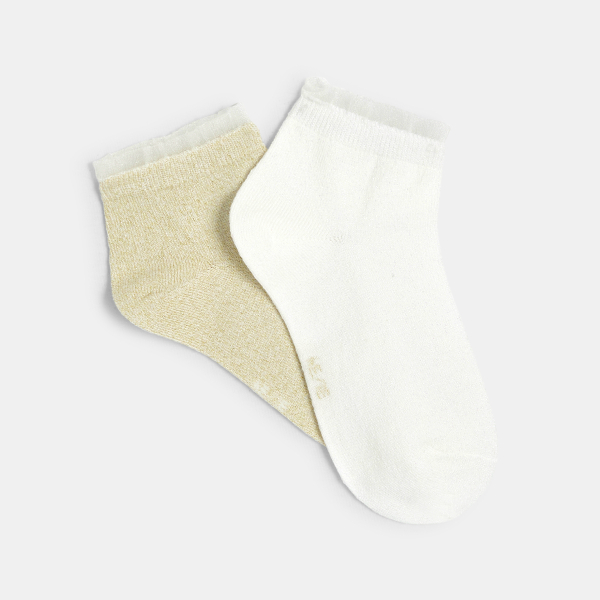Girl's stylish short socks (set of 2)