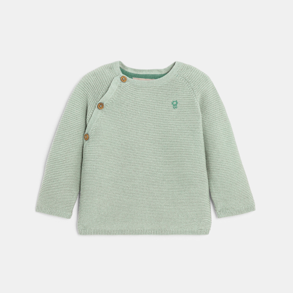 Pull brassière maille tricot vert naissance