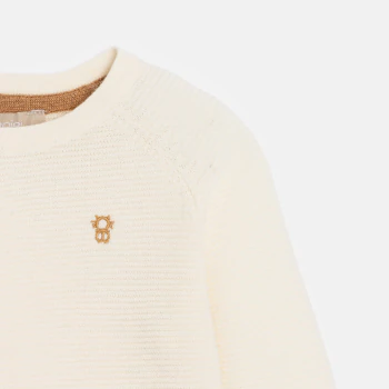 Brassière en maille tricot blanc écru naissance