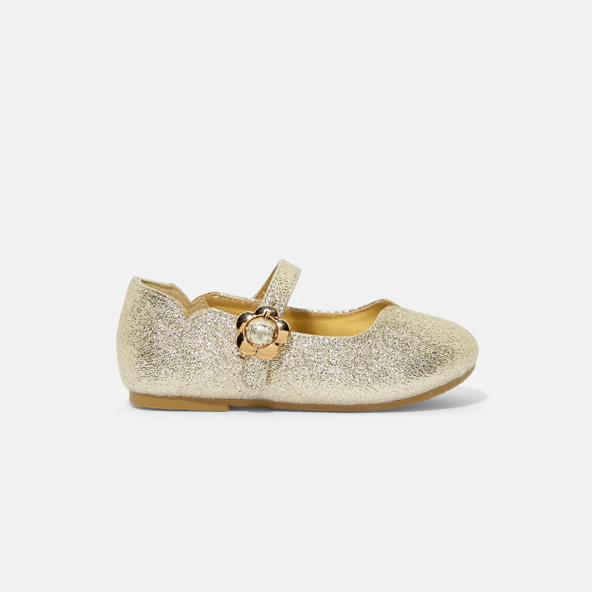 Baby girl gold flats shop