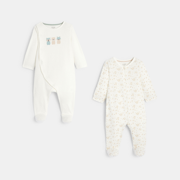 Dors-bien blanc bébé mixte (lot de 2)