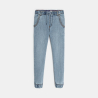 Boy's blue faded slim-fit jeans