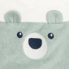 Grand bavoir ours vert et rose bébé mixte (lot de 2)
