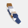 Baby boy's blue jacquard ankle socks (pack of 5)