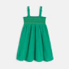 Girl's cotton gauze smocked dress