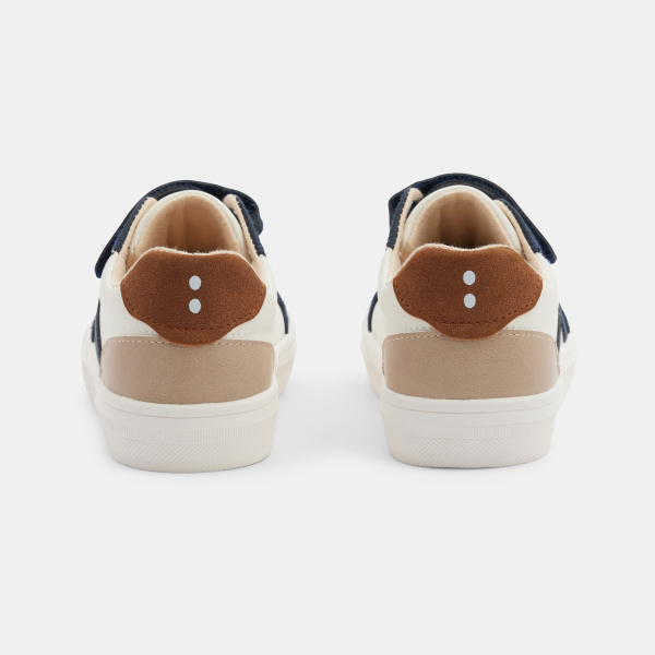 Boy's low-top beige streetwear trainers