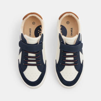 Boy's low-top beige streetwear trainers