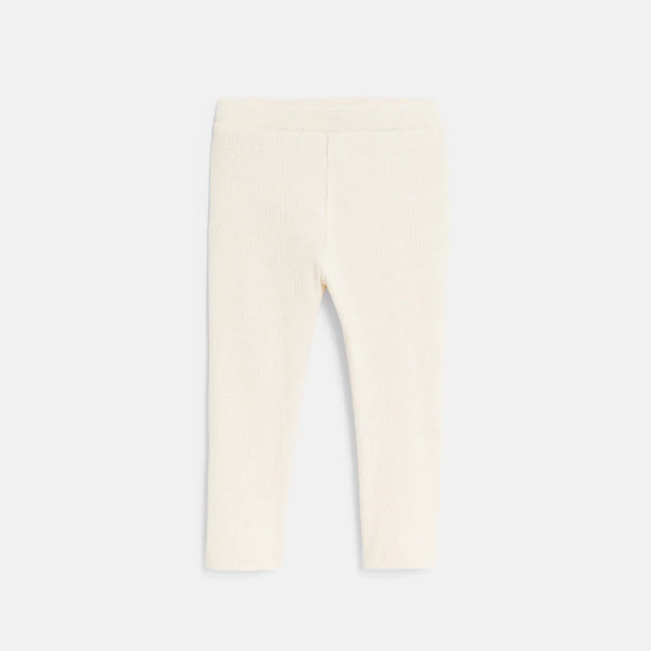 Baby girl's plain beige leggings
