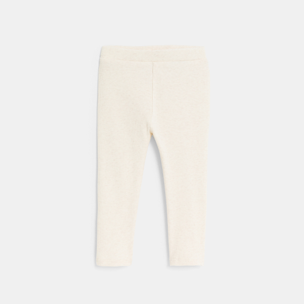 Legging uni beige bébé fille