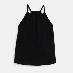 Girl's plain black vest top...