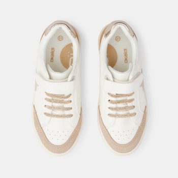 Baskets street brillantes beiges fille