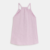 Girl's plain lilac vest top with crochet detail